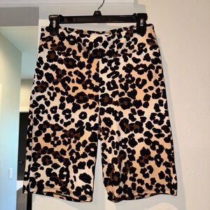 Leopard Print Biker Shorts NWOT